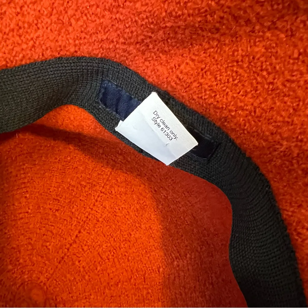 J Crew Women's 100% Wool Orange Bucket Hat One‎ Size - Image 5