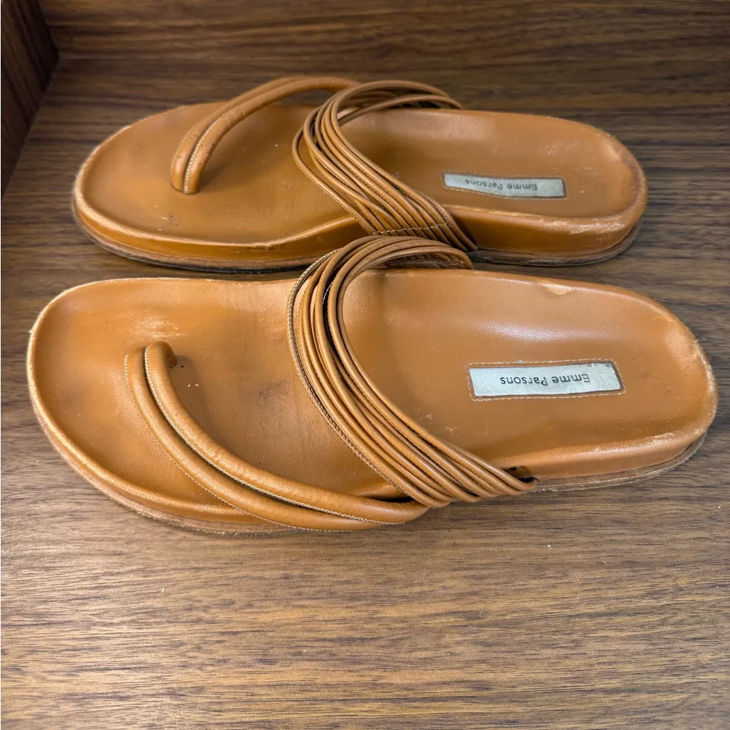Emme Parsons Roma Strappy Napa Sandals size 8.5 Tan - Image 5