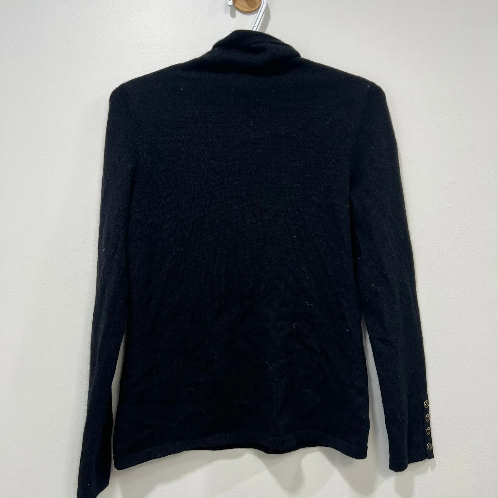 J Mclaughlin Kitt Sweater XS NWT‎ $268 100% Cashmere Long Sleeve Cowl Neck Black - Image 3