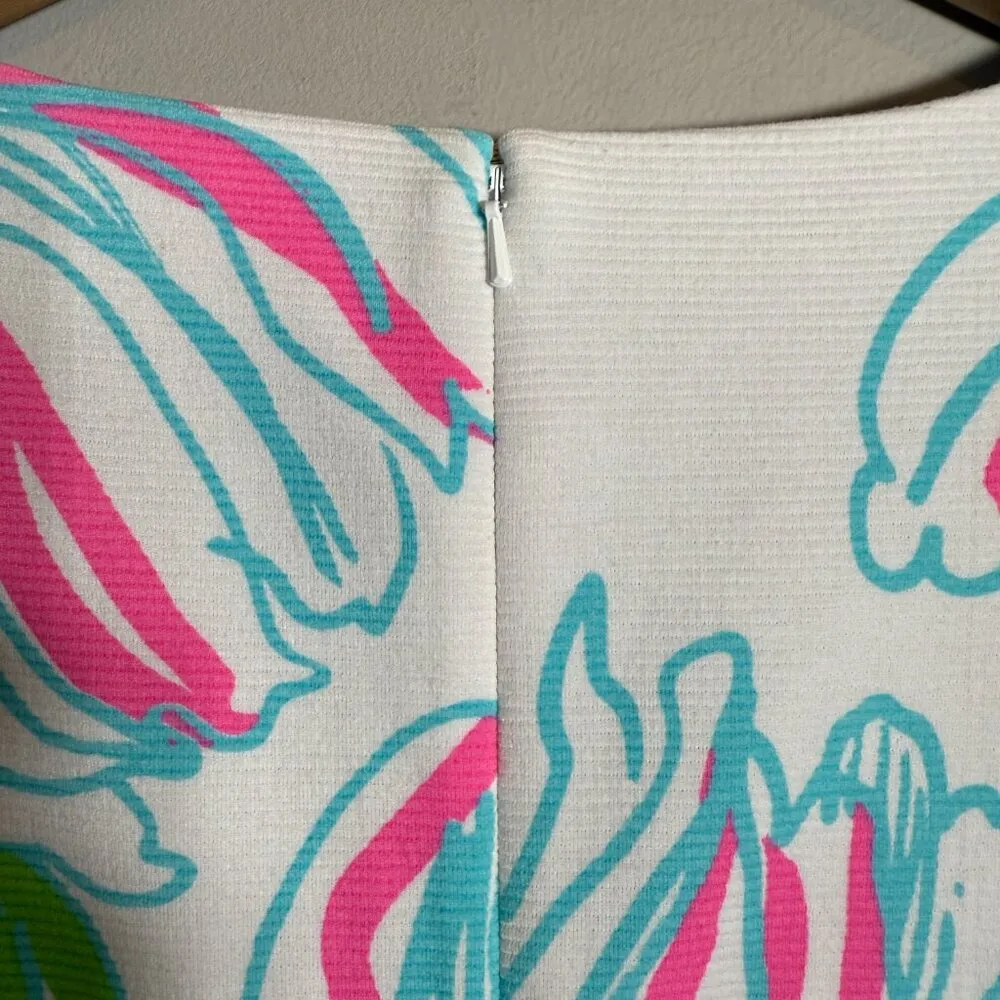 Lilly Pulitzer Ring the Bellboy Floral Shift Dress Women's Small Tulips Colorful - Image 10