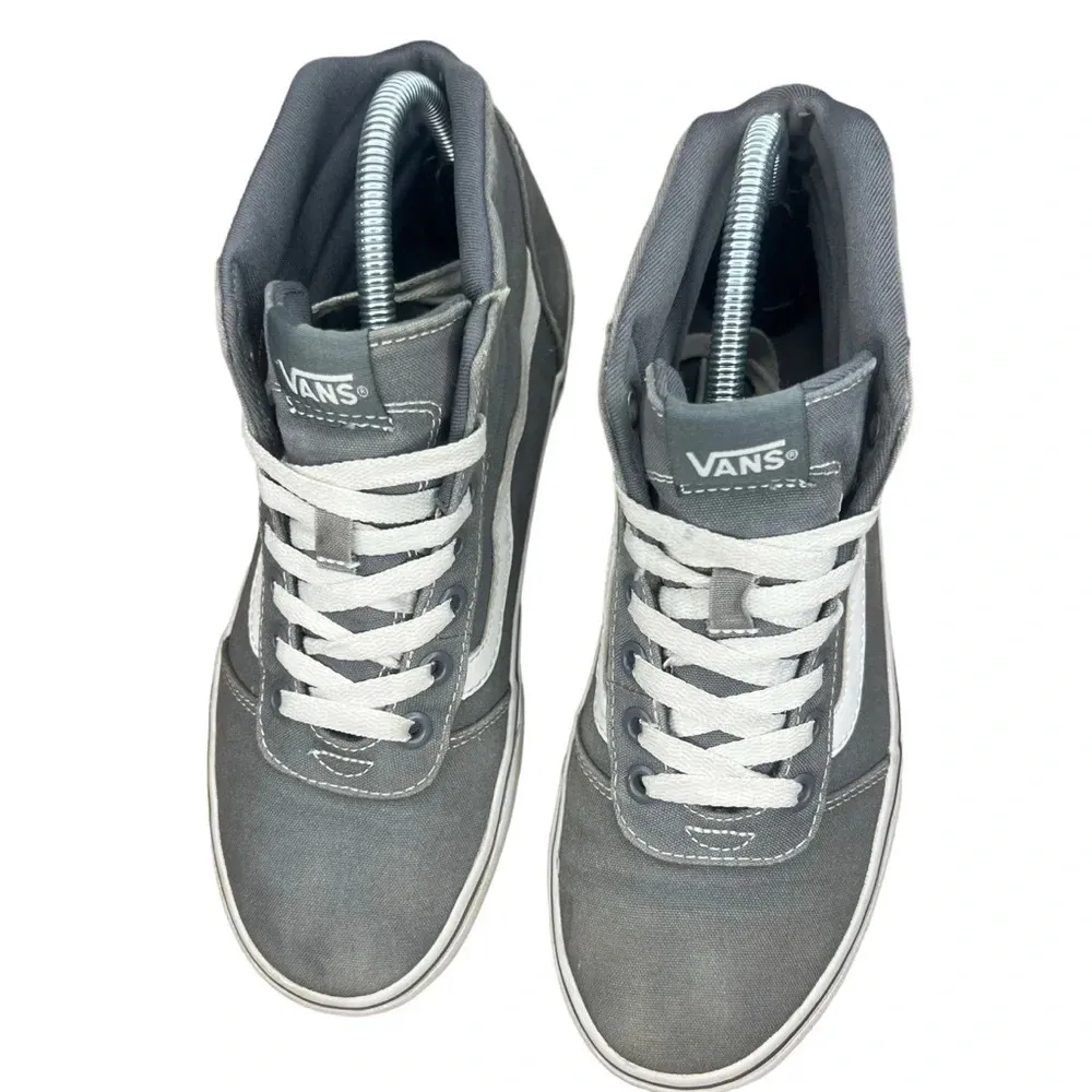 Vans Sk8-Hi Top‎ Sneaker - Frost Gray Canvas Canvas Shoes - Women's 7.5 - Image 5