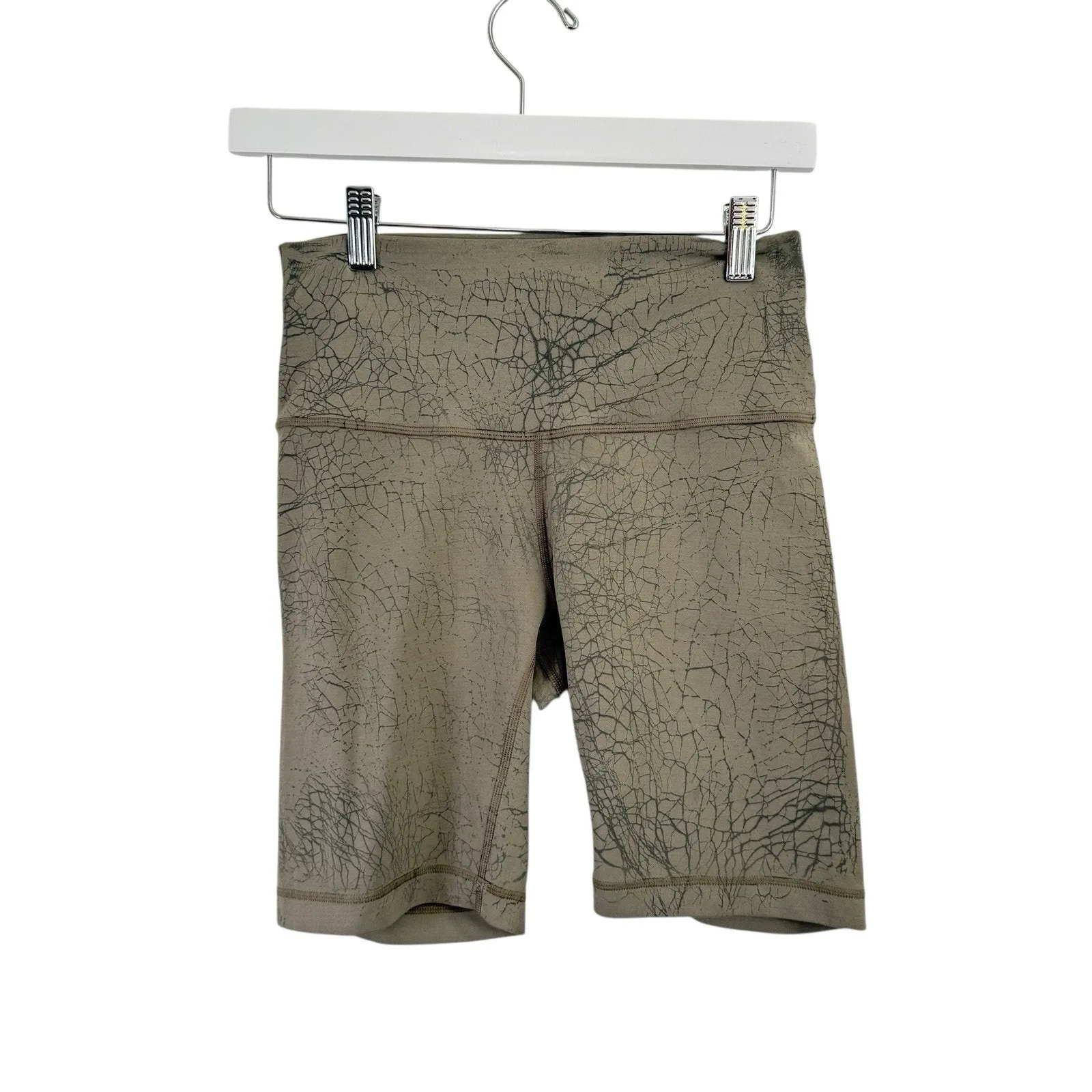 Lululemon Wunder Train HR Biker Short 8" Green Tie Dye Athletic Gym Womens 6 - Image 3