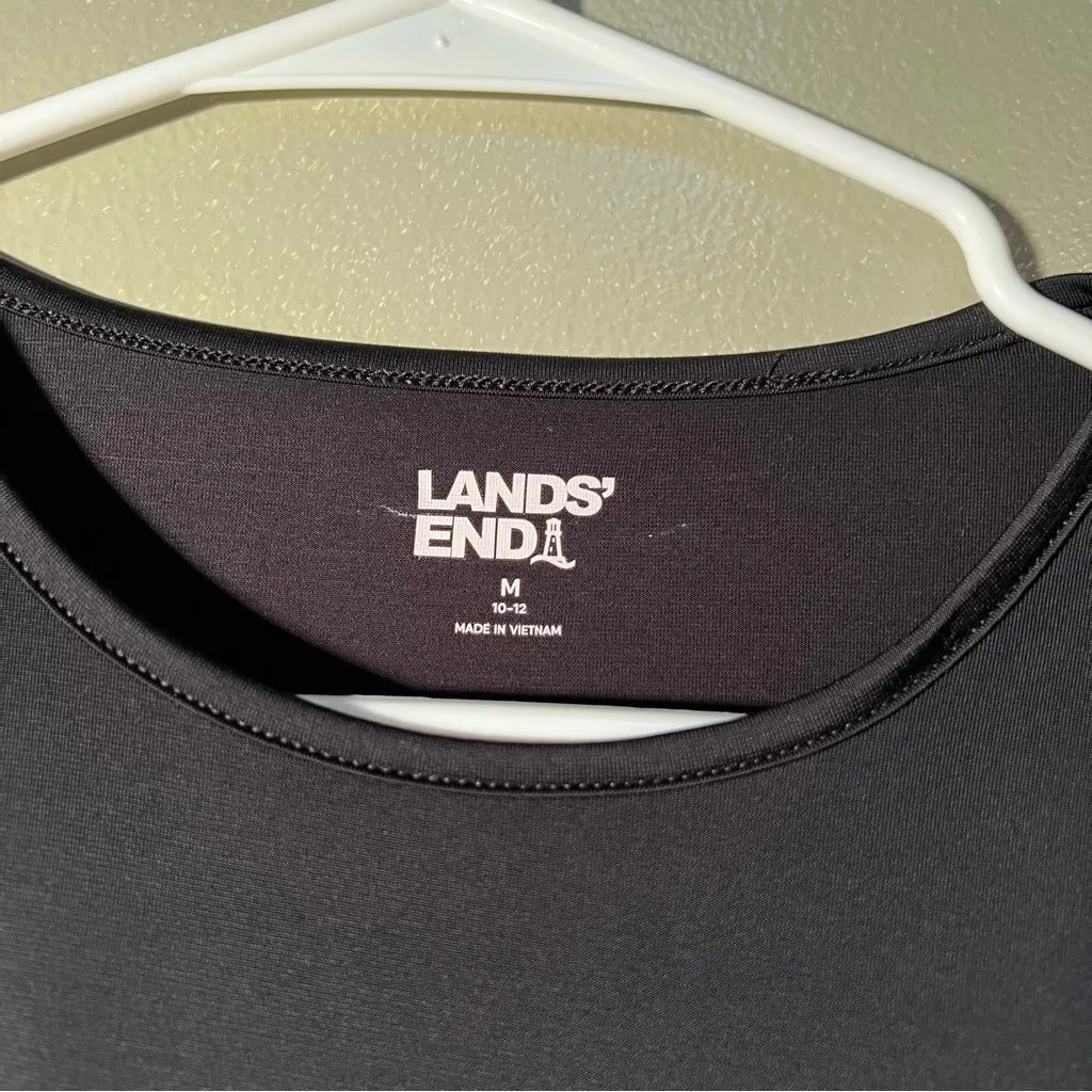 Lands’ End Long Sleeve T-Shirt Crewneck Black M 8-10 - Image 9
