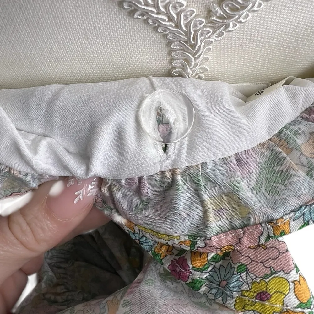 For Love and Lemons Raleigh Crop Top Size Small Floral Multicolor - Image 9