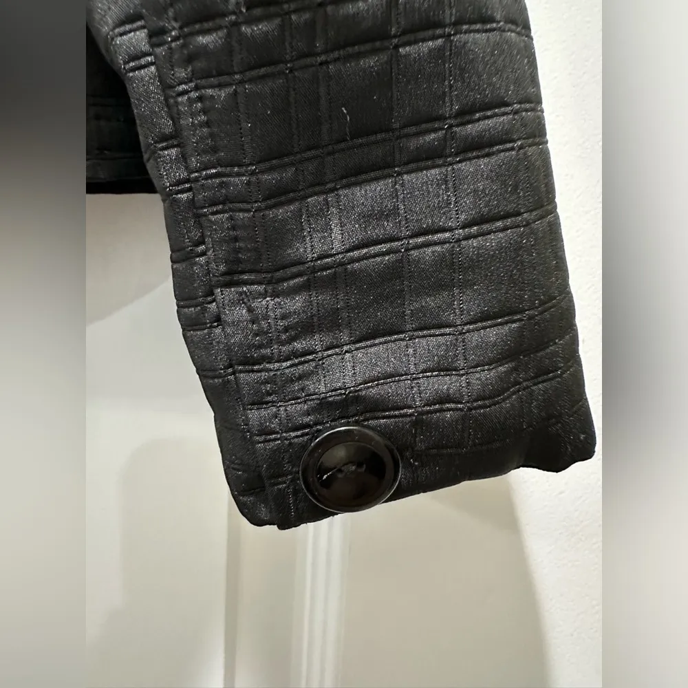 HARVE BENARD Jacket Womens 8‎  Black Button Up Blazer EUC Textured - Image 3