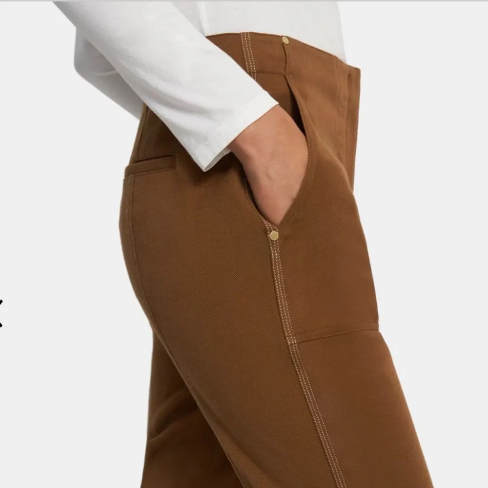 Theory Treeca Pant Cotton Twill Cedar Brown 8 - Image 2