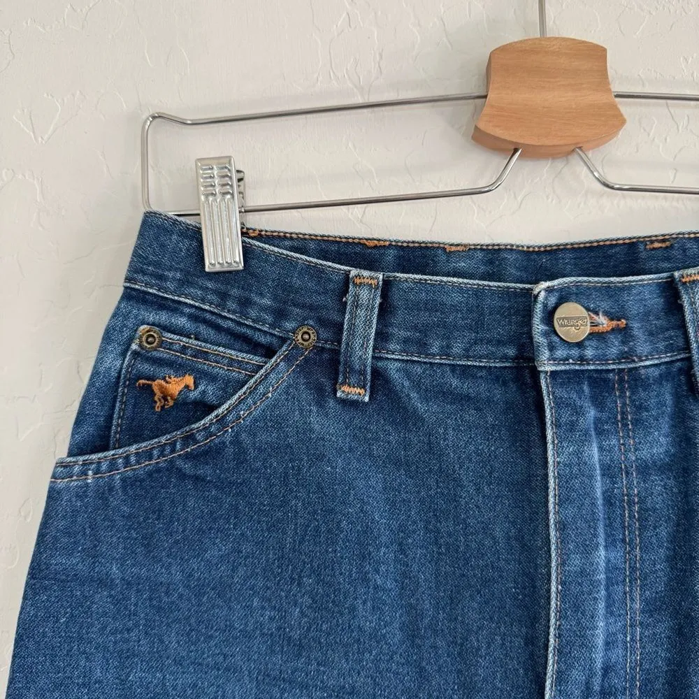 Wrangler Vintage 70’s Retro Cowgirl Talon Reworked Raw Hem Jeans Made in USA - Image 3