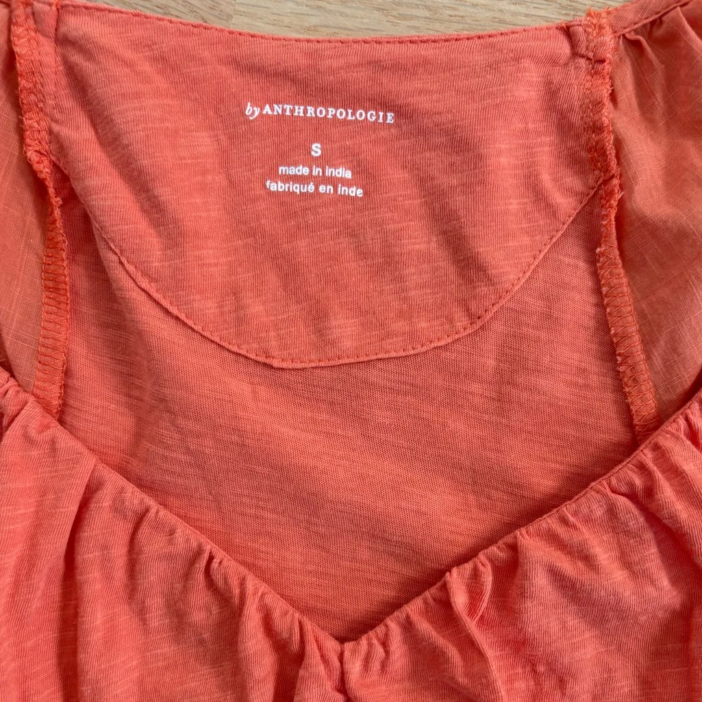 Coral V-Neck Blouse - Image 3
