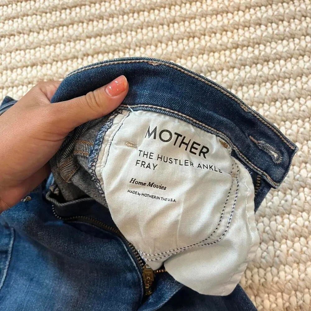 MOTHER The Hustler Ankle Fray in Home Movies Blue Size 23 - Image 5