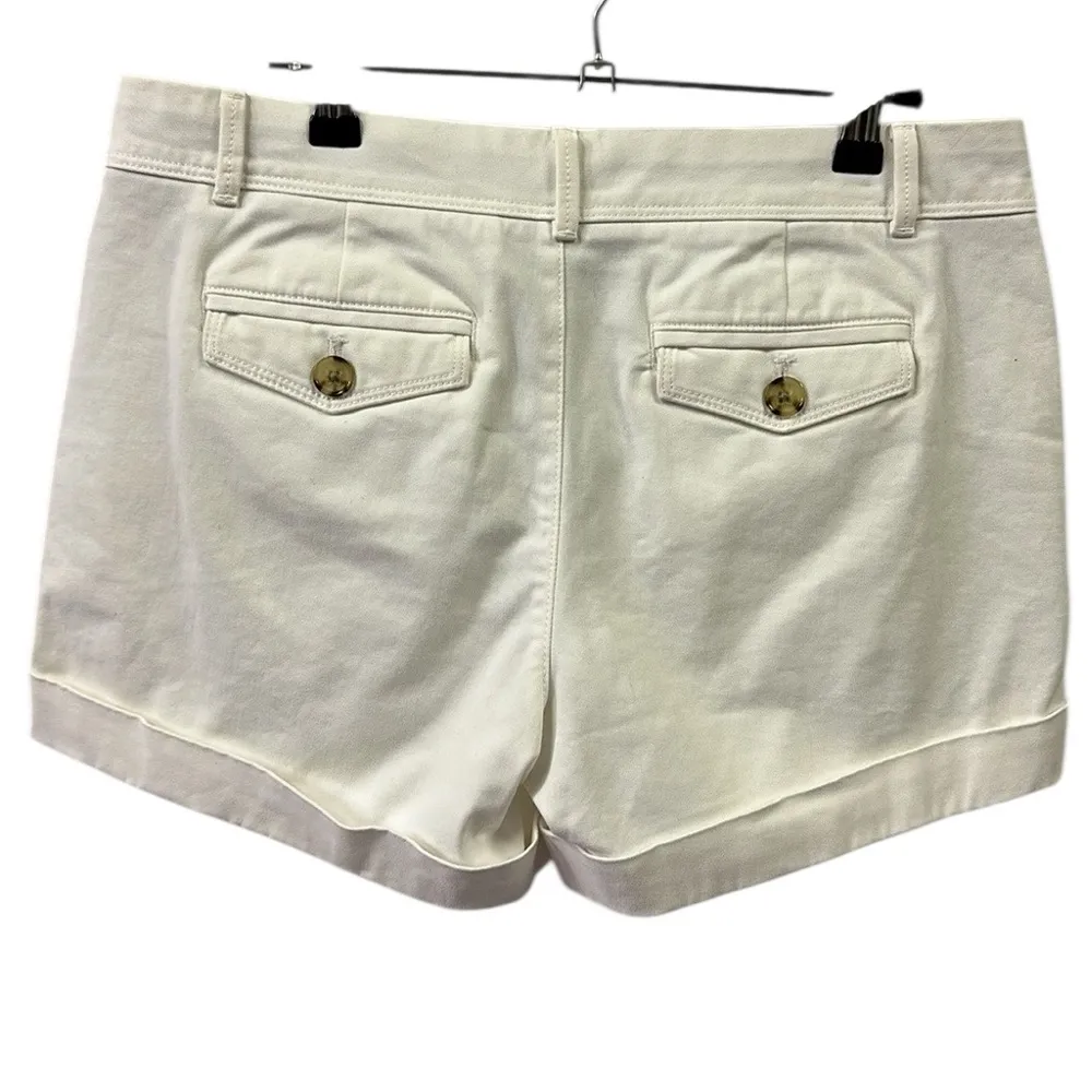 Banana Republic City Chino White Cotton Stretch Cuffed 4 Pocket Short 4 Petite - Image 11