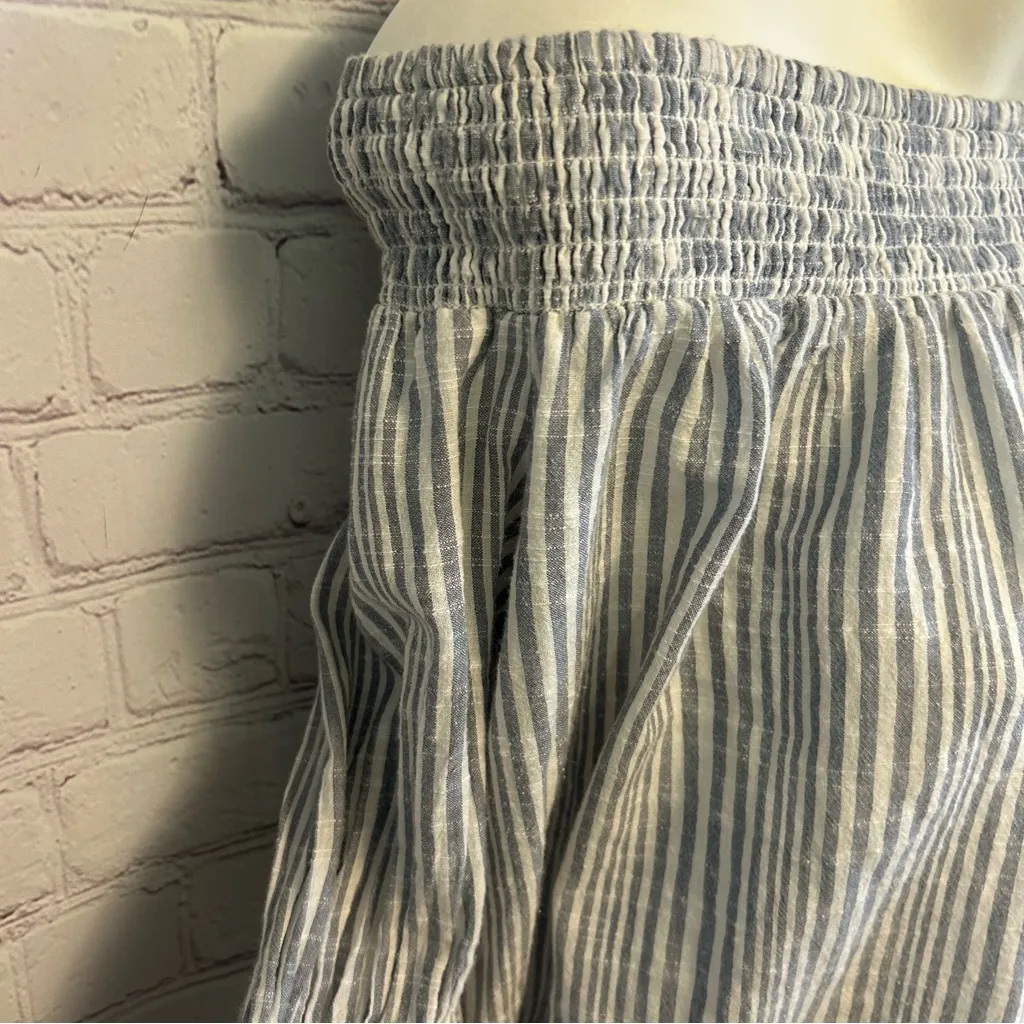 LoveShackFancy cotton preppy striped off shoulder blouse size XS old money LSF - Image 5