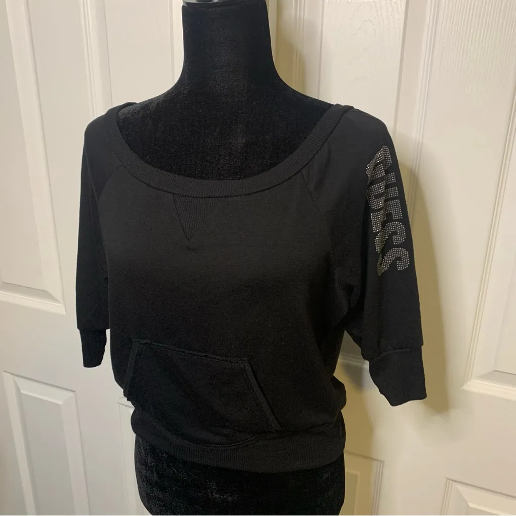 Guess Rhinestone Sleeve Sweatshirt - Image 2