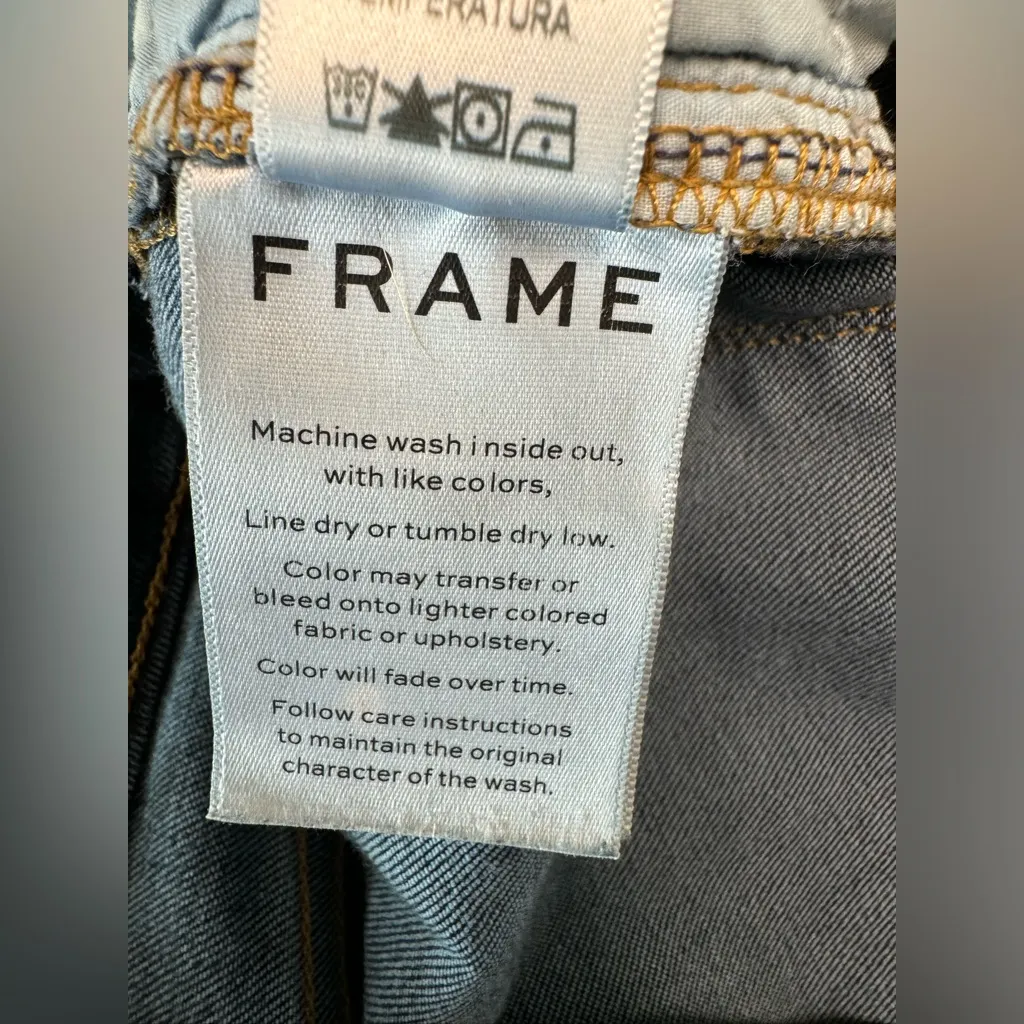 Frame Denim Le High Skinny Revolve $235 Blue Heren size 29 Distressed - Image 11