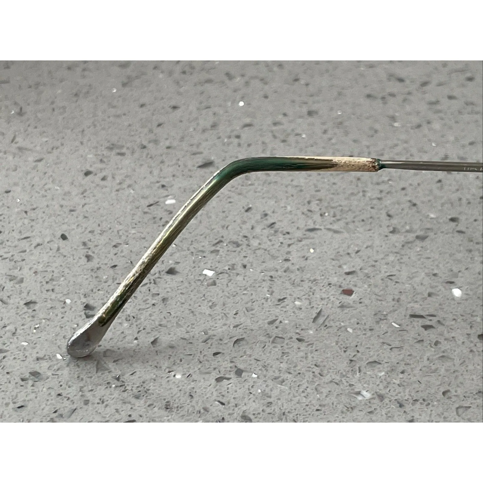 Marchon Eyeglasses Frames ONLY Tres Jolie 42 Shiny Palladium Rimless 50 - Image 9