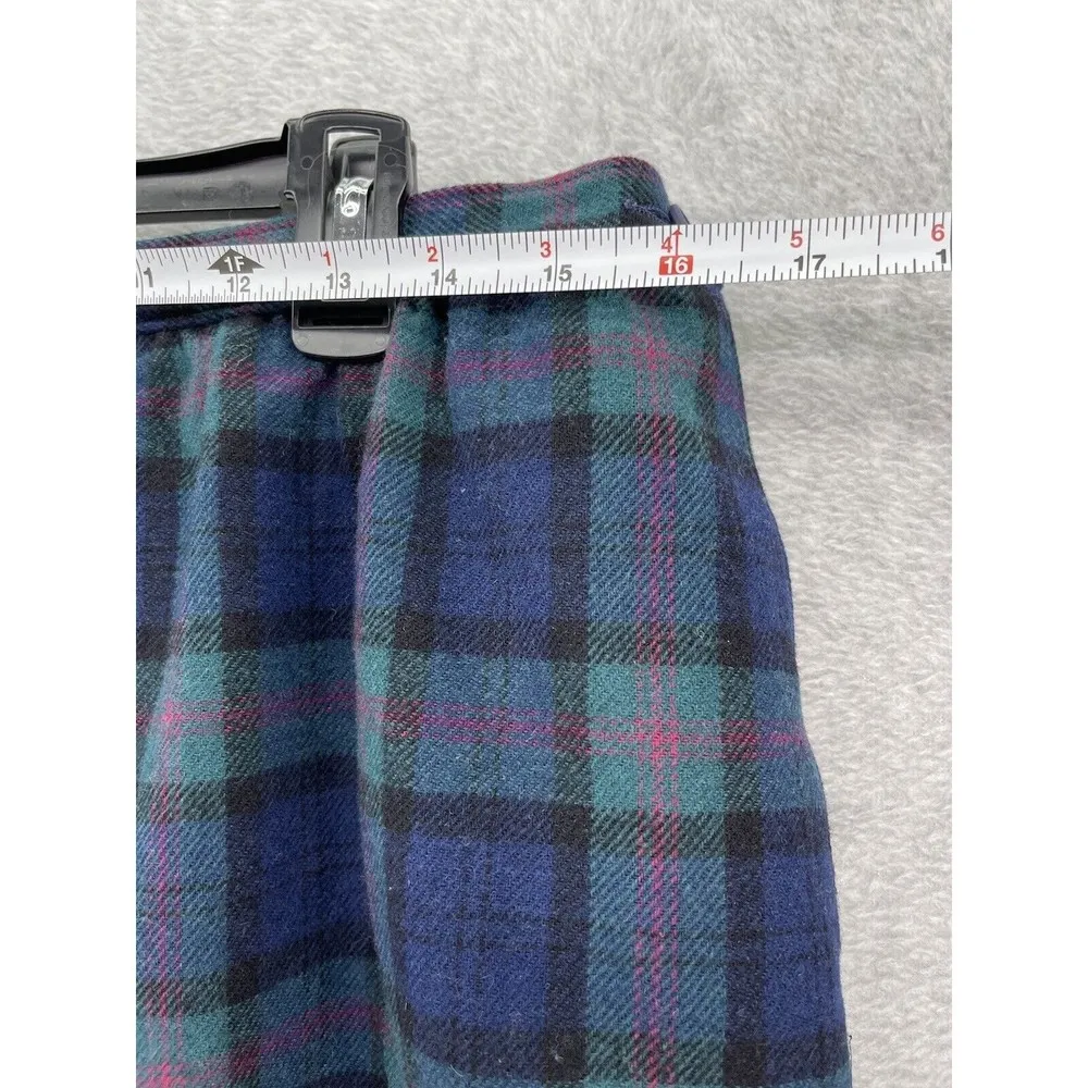 Pendleton Women's Vintage Virgin Wool Skirt Blue Green Plaid Lined Baird Tartan - Image 5
