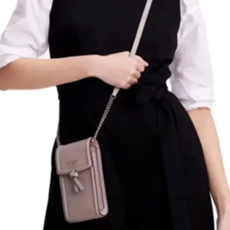 Kate Spade New York Warm Taupe Knott Pebble  Phone  Crossbody Bag - Image 11