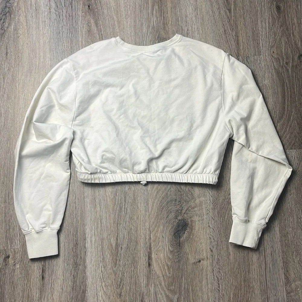 PacSun Pacific Sunwear White Cropped Sweatshirt - Image 2