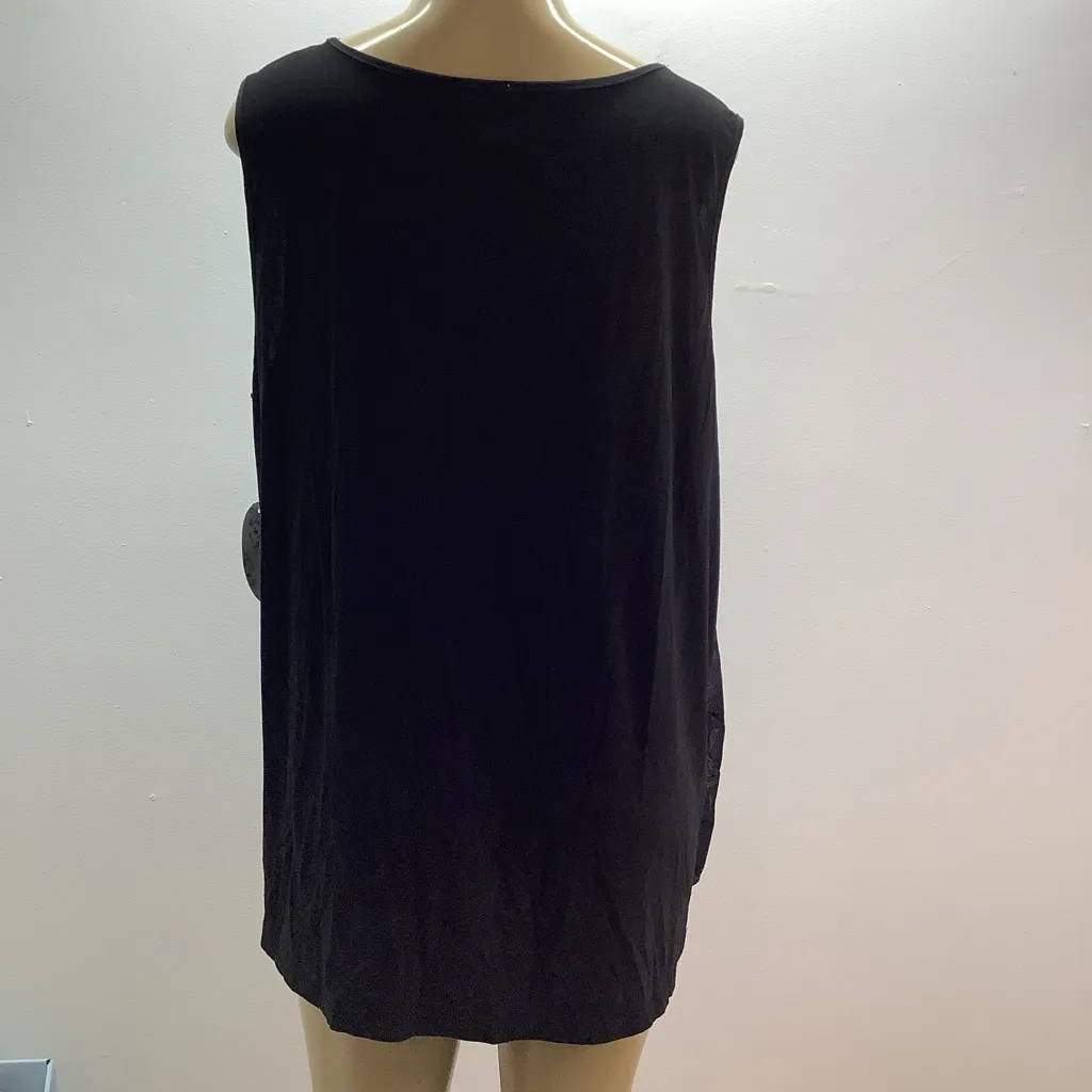 Naif Size 2X Black Sleeveless Blouse with Subtle Sparkle. New With Tags. - Image 5
