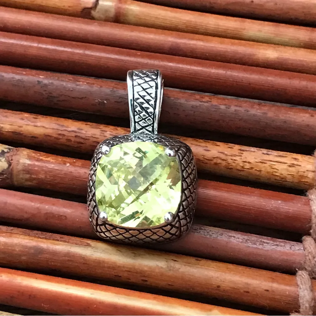 Premier Designs Citrine Yellow Stone Pedant Silver Tone - Image 6