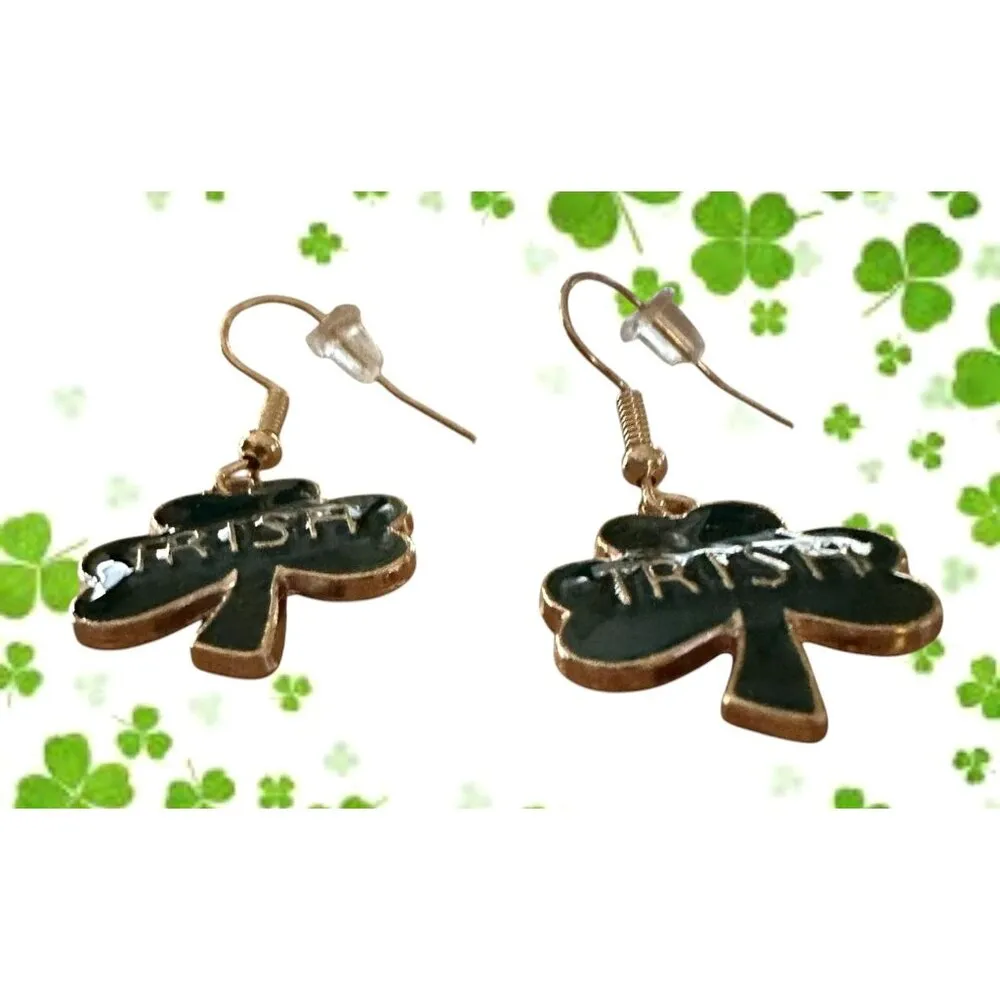 St Patricks Day Shamrock Earrings Dangle Hooks New Irish Festival Parade… Green - Image 6