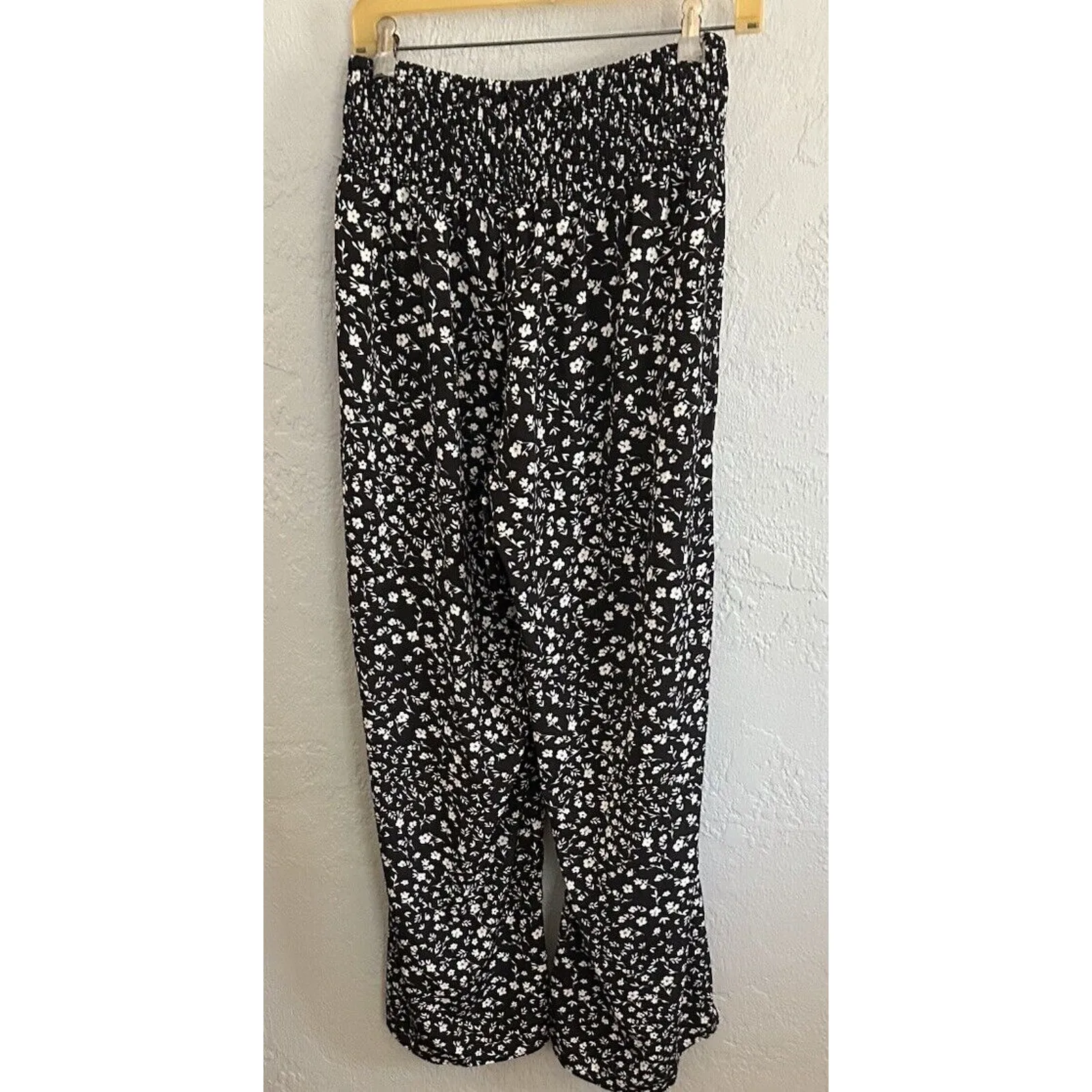 Cottagecore Wide Leg Palazzo Pants Womens Large Floral Lagenlook Bohemian Shein - Image 2