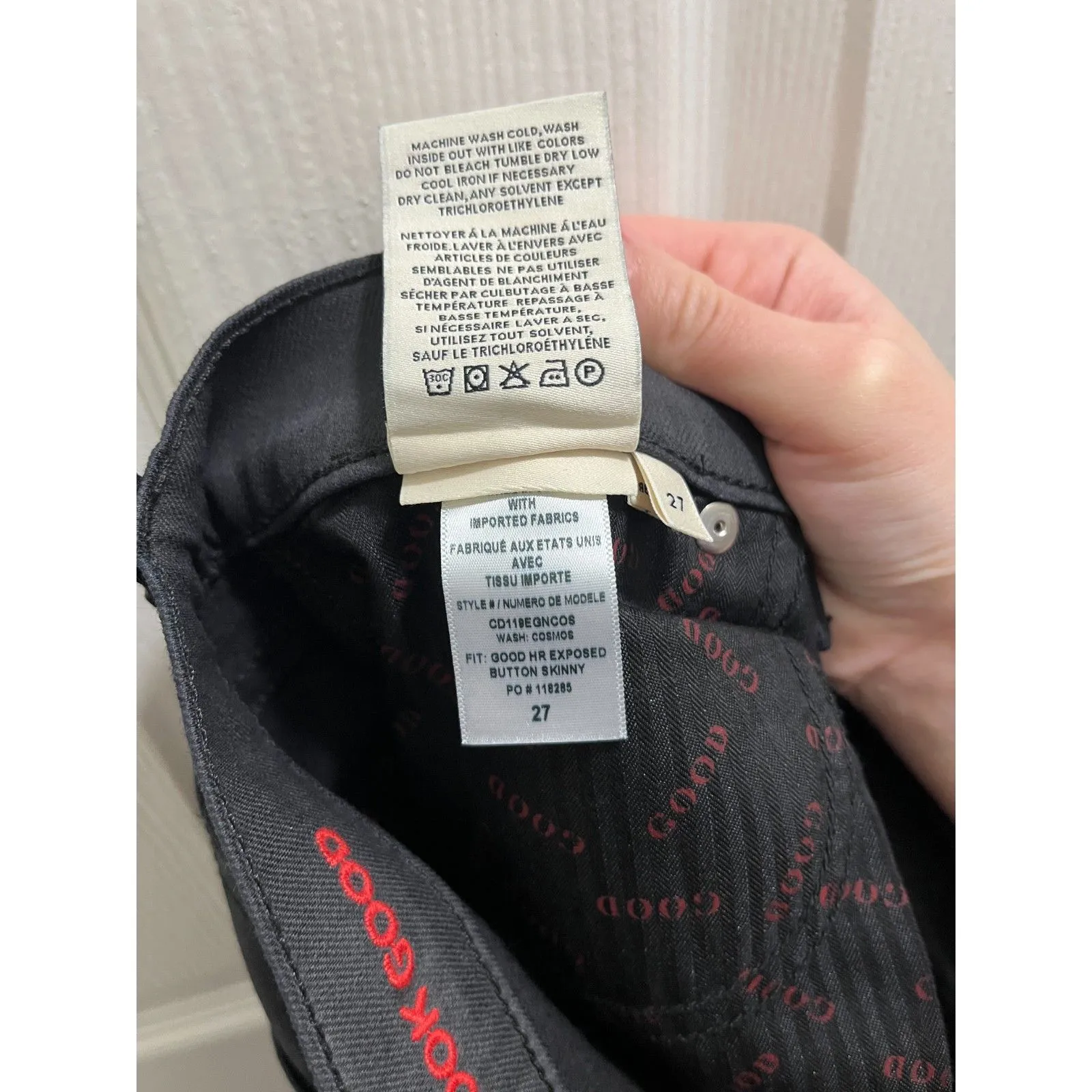 Alice + Olivia Good HR Exposed Button Skinny Jeans in Cosmos Size 27 High Rise - Image 6