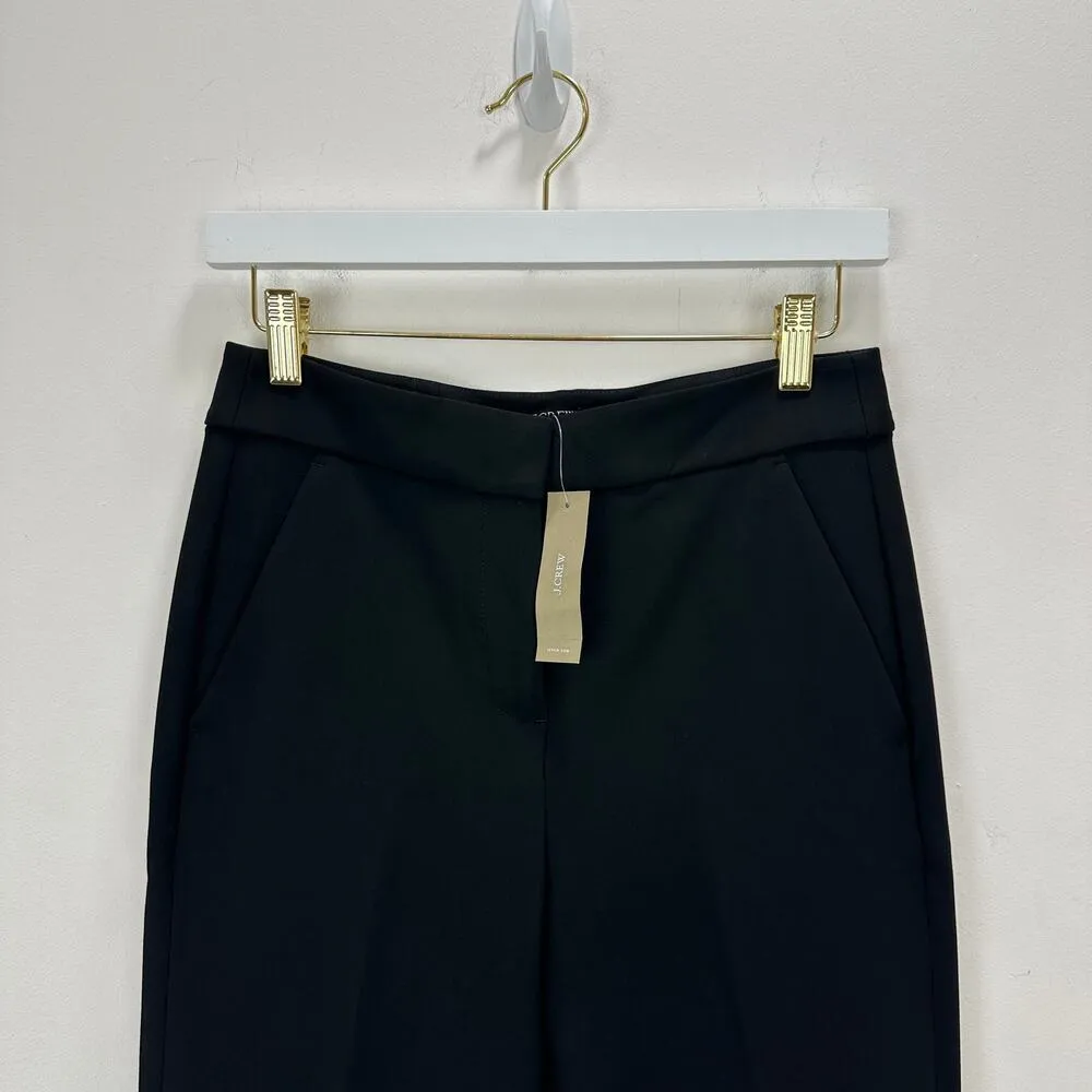 J.Crew Tall Kate Straight Leg Pant Four Season Stretch Black Classic US 0T NWT - Image 7