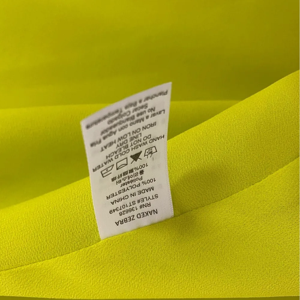 Naked Zebra Lemon Yellow Top - Image 2