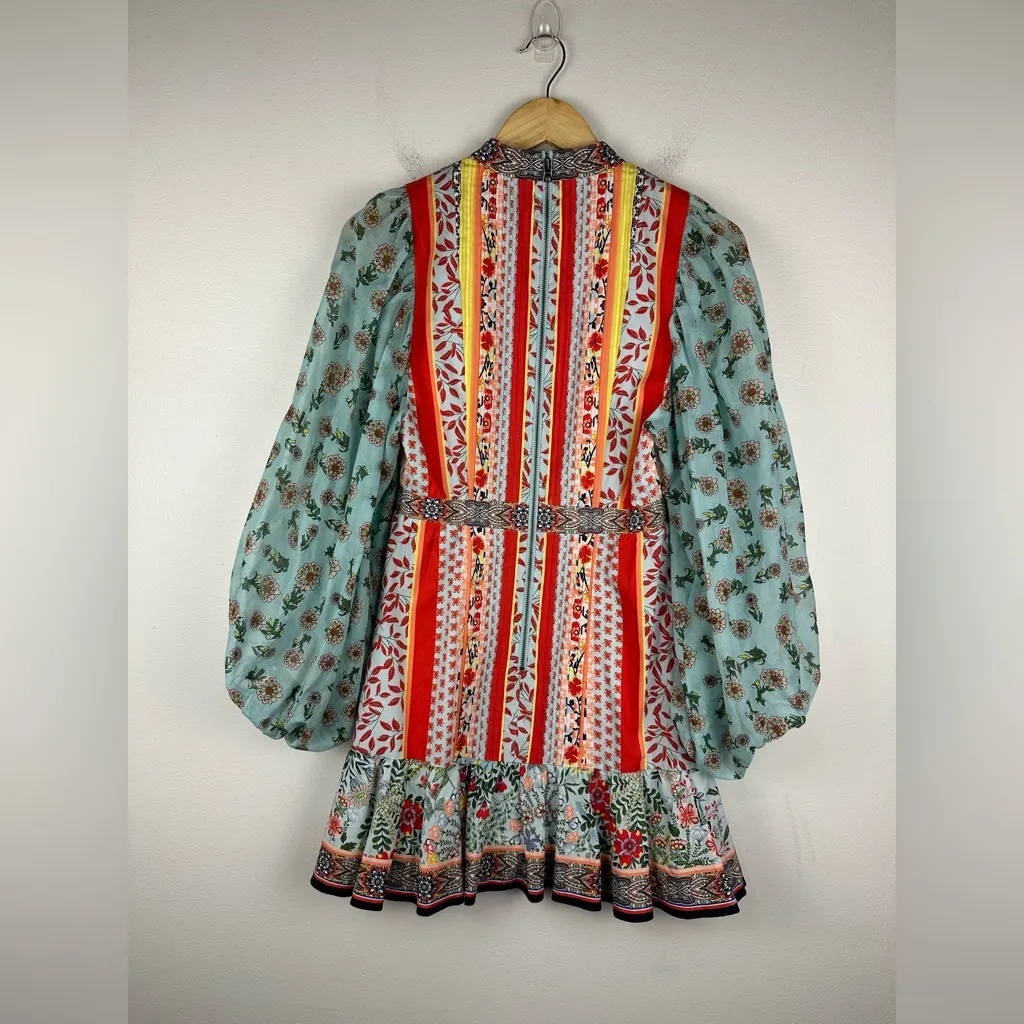 Alice & Olivia Raya Mandarin Collar Mini Dress Women’s Sz 0 - Image 9