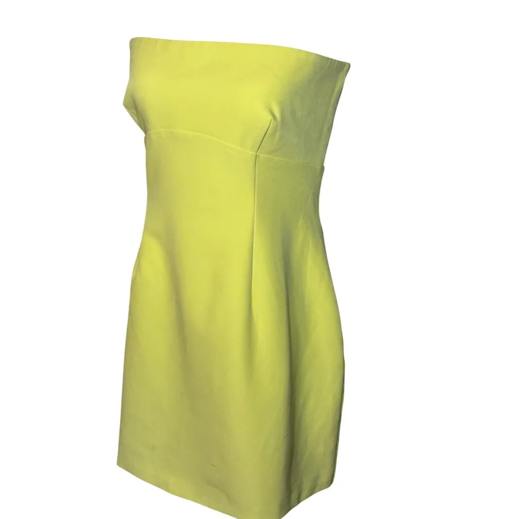 Lovers and Friends Renn Mini Dress in Baby Yellow Large New Womens Strapless - Image 5