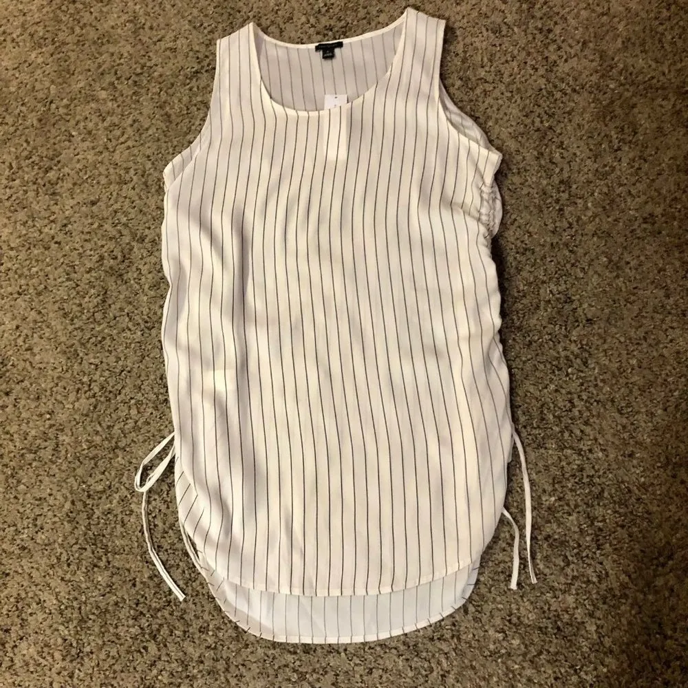 Ann Taylor Blouse Womens ST Tall New Striped Sleeveless - Image 5