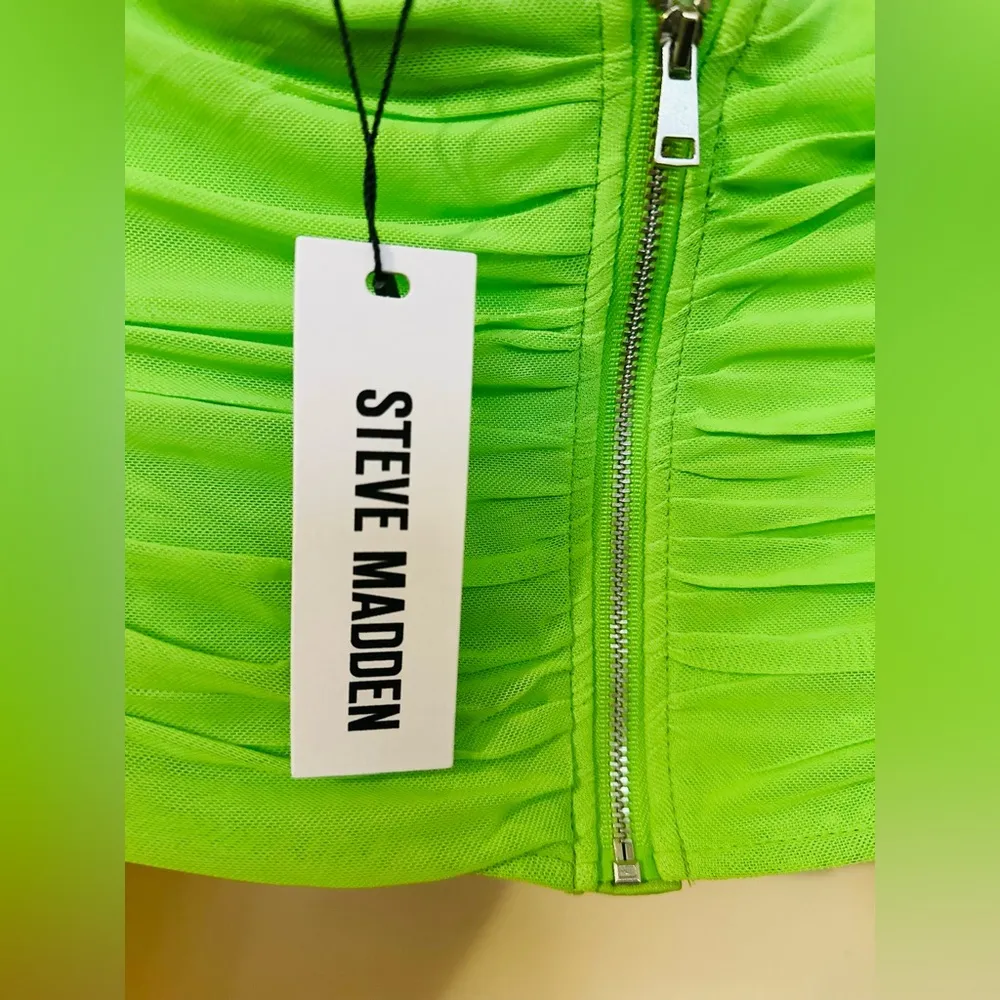 Women’s Neon Green Dahlia Top Size S Corset Strapless - Image 8