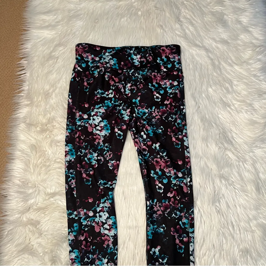 Avia  Active Core Performance Legging Black Floral L 12-14 - Image 8