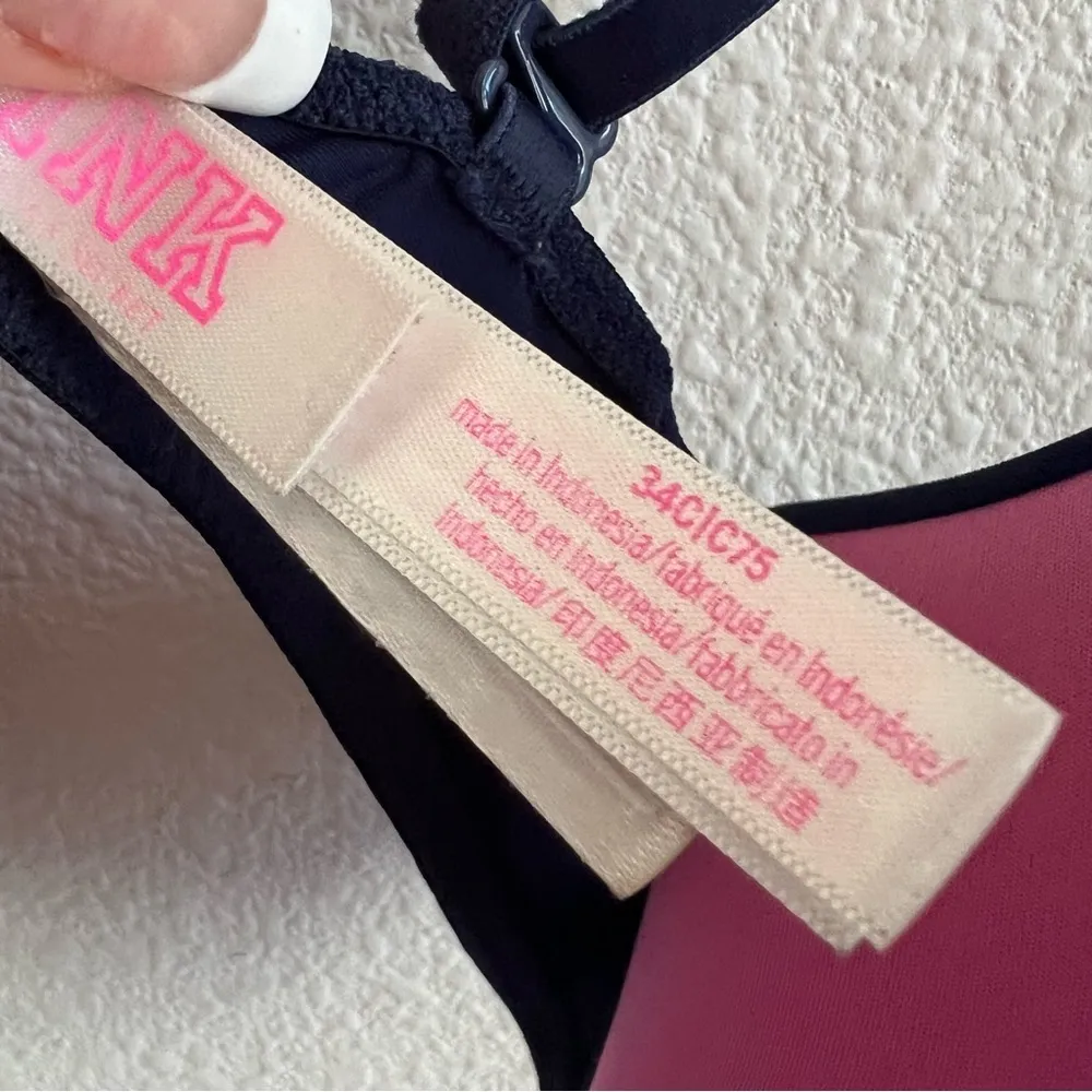 Victoria's Secret Pink Wear Everywhere Push-Up Blue 34C - Image 3