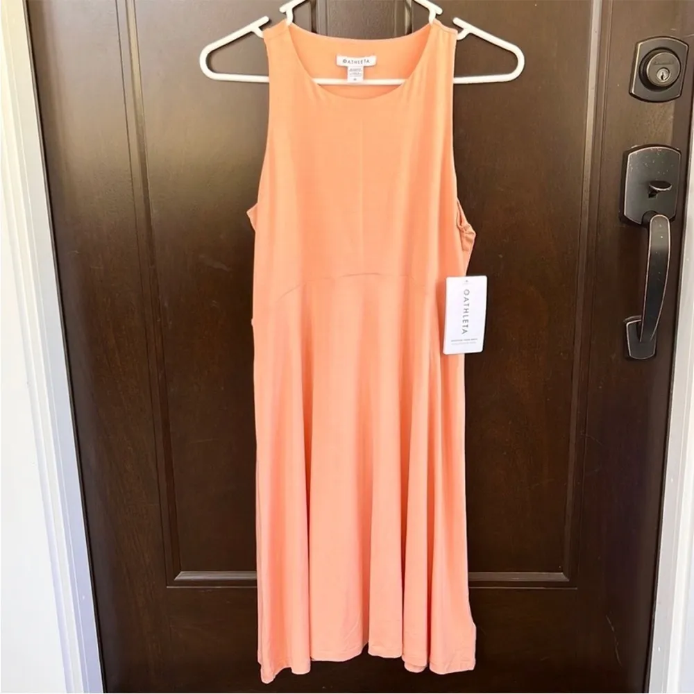 NWT Athleta Santorini Thera Dress Cactus Peach Size Medium - Image 3