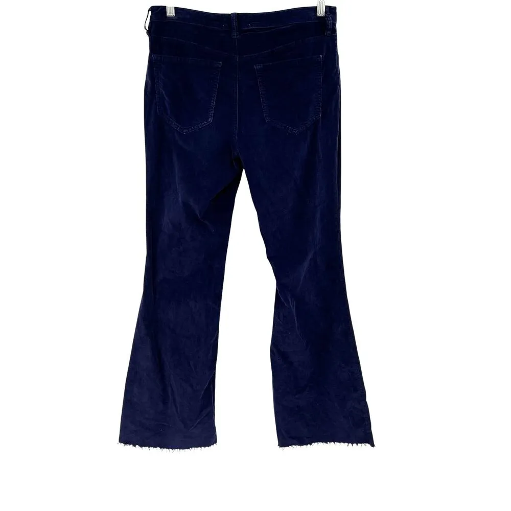 Free People We The Free Jayde Cord Flare Pants Raw Hem Blue Size‎ 29 - Image 7