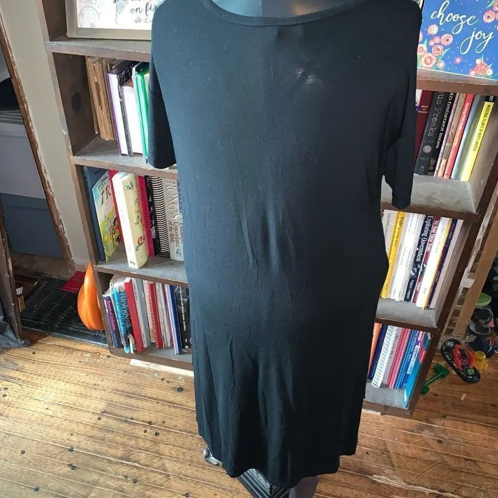 Z Supply black knit cozy loungewear L soft swing dress - Image 2