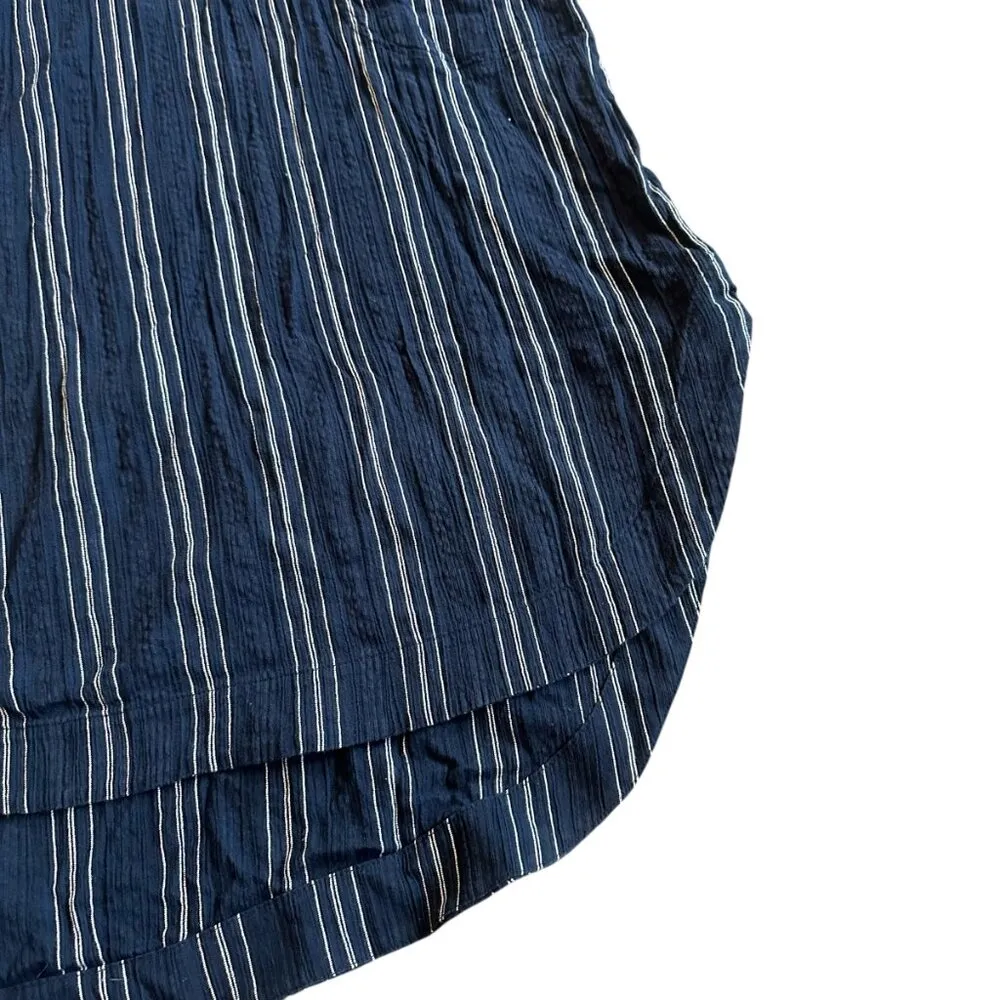 Sea New York Navy White Stripe Shift Dress Flowy 100% Cotton Size 6 Women's Blue - Image 5