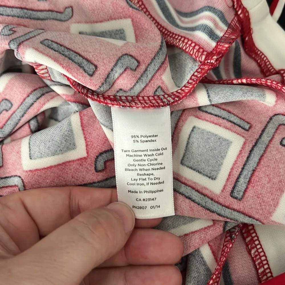 Talbots Boat Neck Geo Print Midi Size Small - Image 8