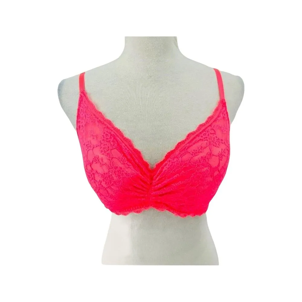 Victoria Secret Bright Pink Lined Demi 32D - Image 8