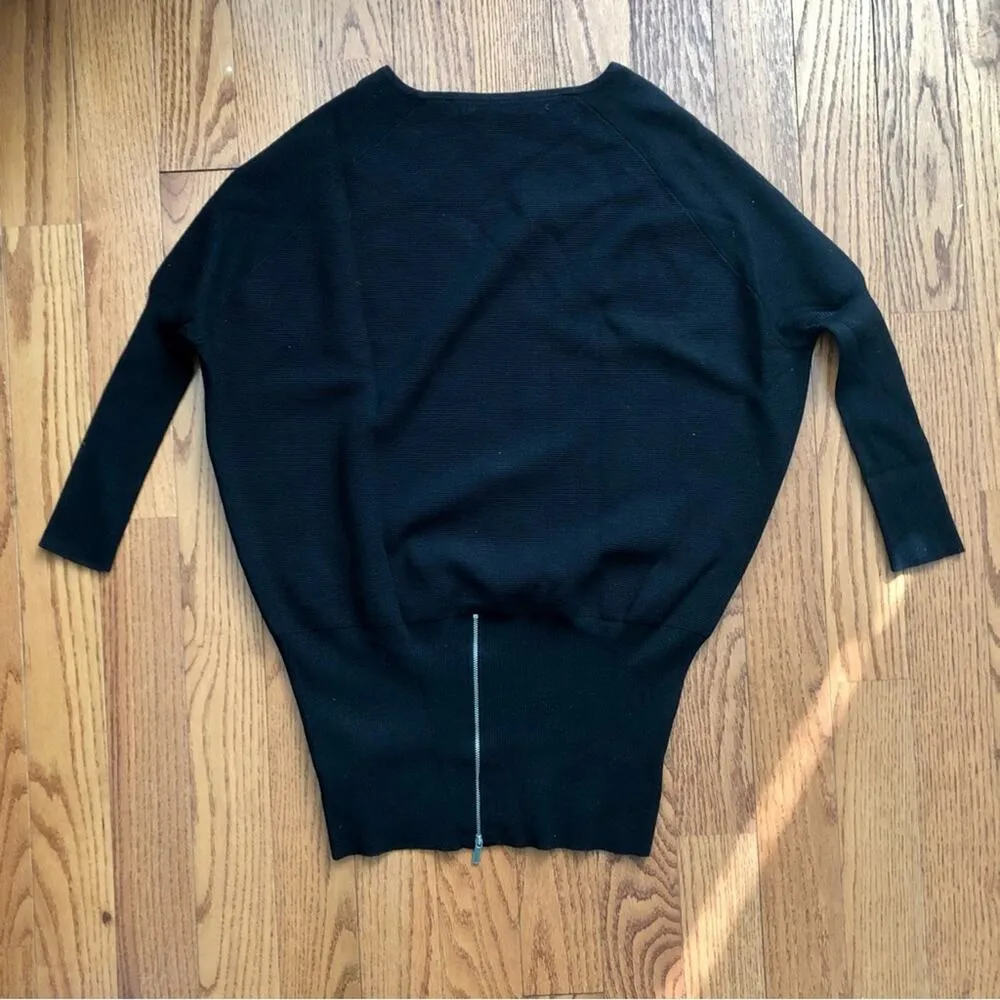 Karen Millen Tunic Sweater Doman Sleeve Oversized Black Dress Women’s size M - Image 2