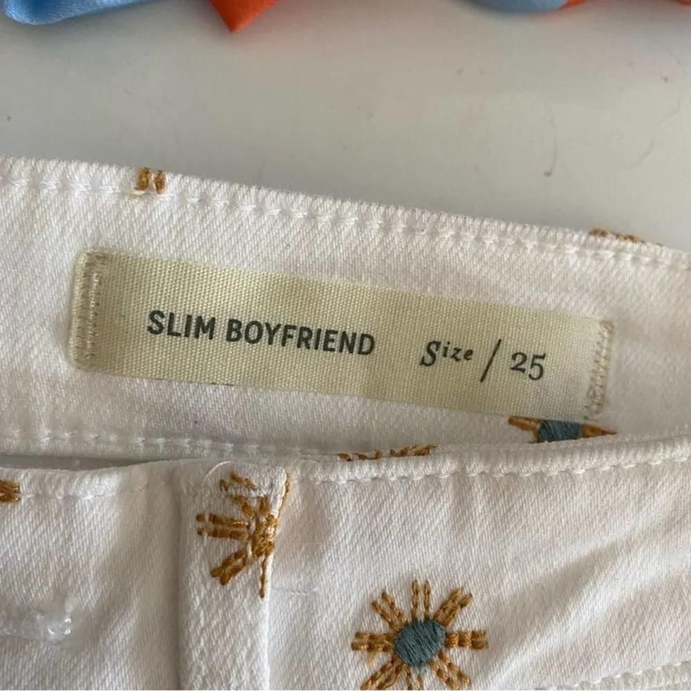 Anthropologie Pilcro and the letterpress starburst embroidered denim shorts - Image 7