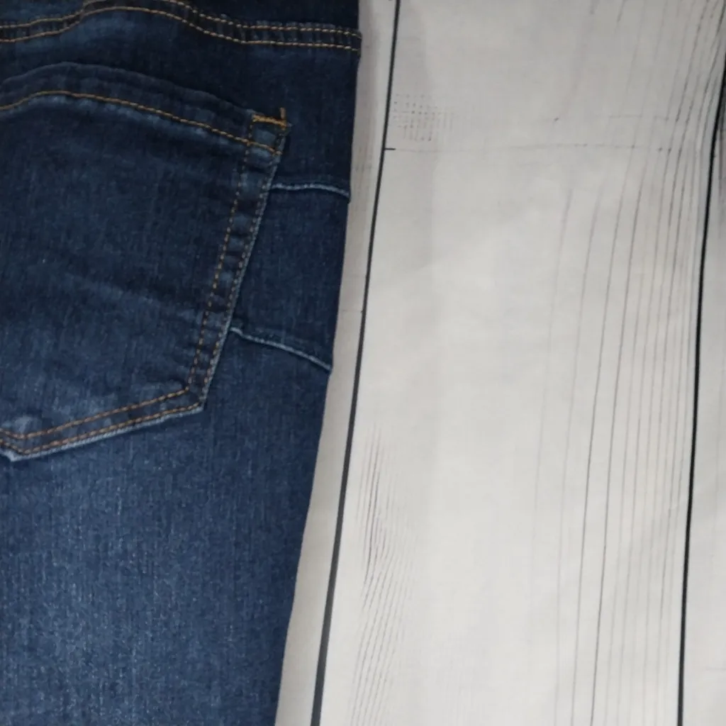 Blue Savvy Distressed Flare Jeans Size 9 - Image 10