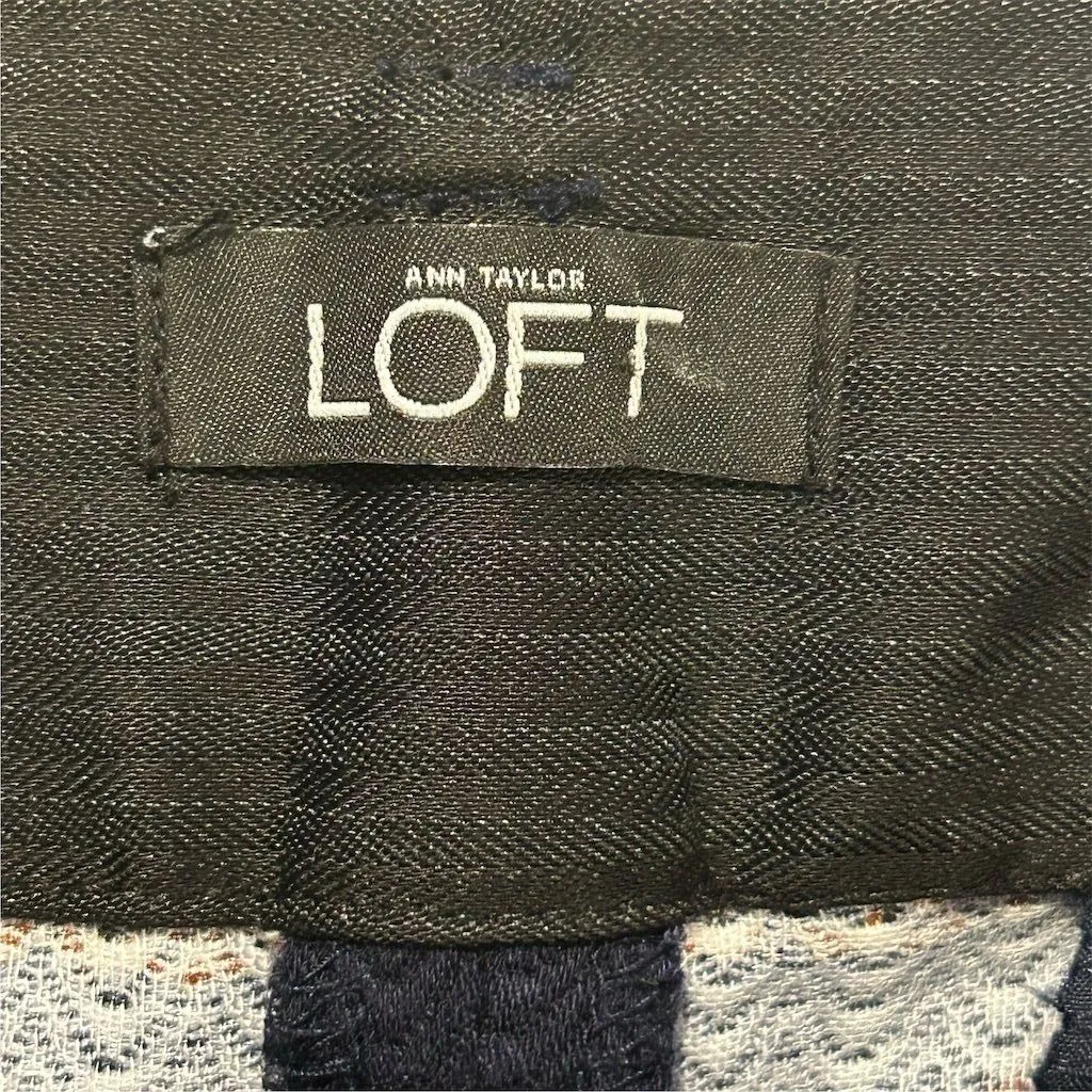 LOFT Julie Women's Geometric Dress Pants Size 8 Multicolor Casual - Image 9