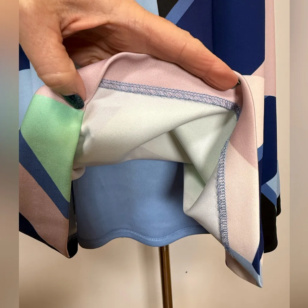 Vince Camuto Double-Strap Fit And Flare Geometric Pattern Dress Women’s Size 4 - Image 6