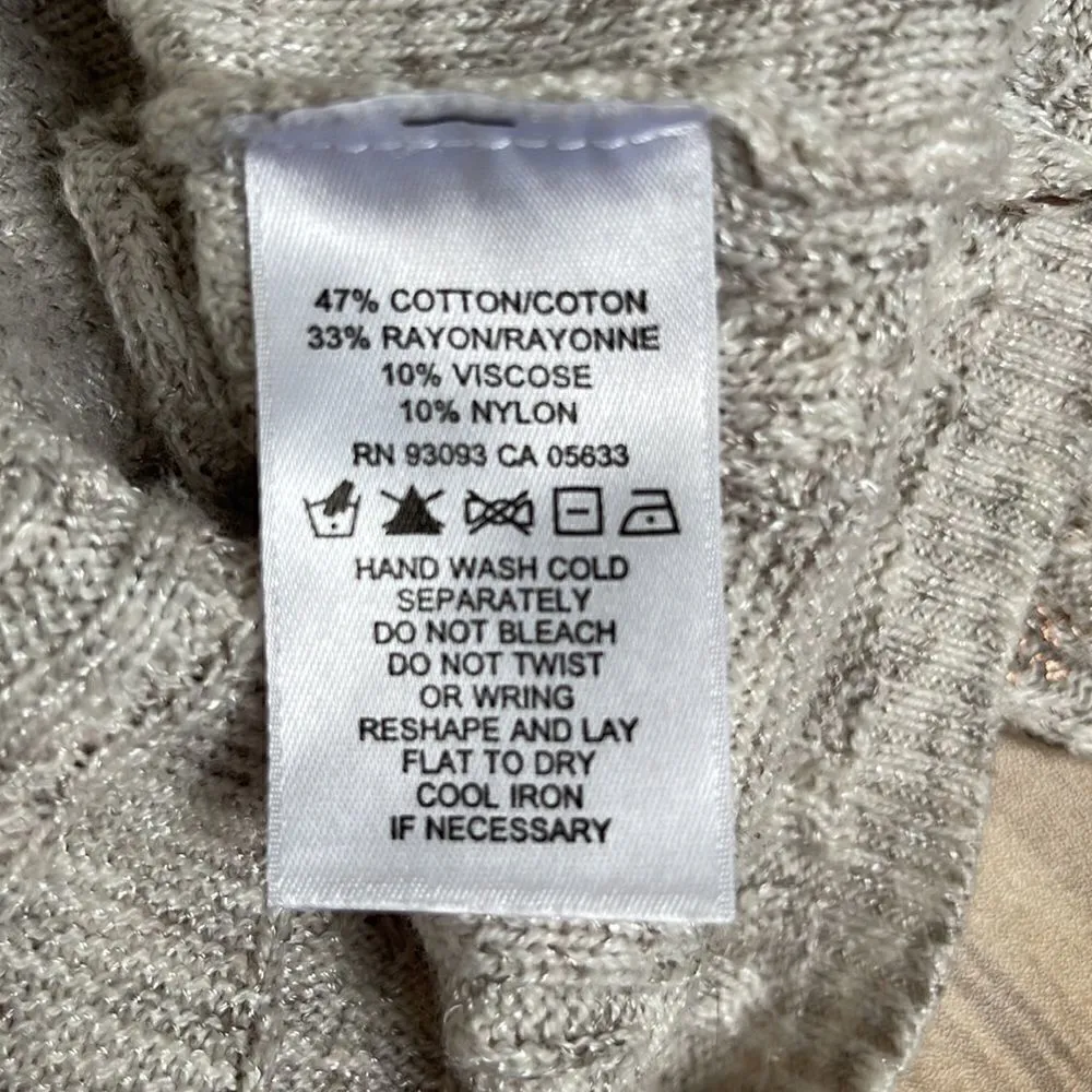 Nic + Zoe cable sweater.  Size Medium. - Image 6