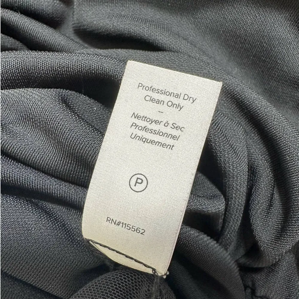 Cinq A Sept NEW Tiffy Cut Out Shoulder Bell Sleeve Ruched Jersey Dress Black 2 - Image 10