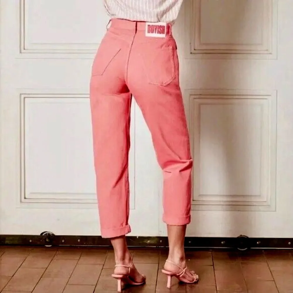 BOYISH Toby Jeans Pretty in Pink Button Fly Size 28 High Waist - Image 2