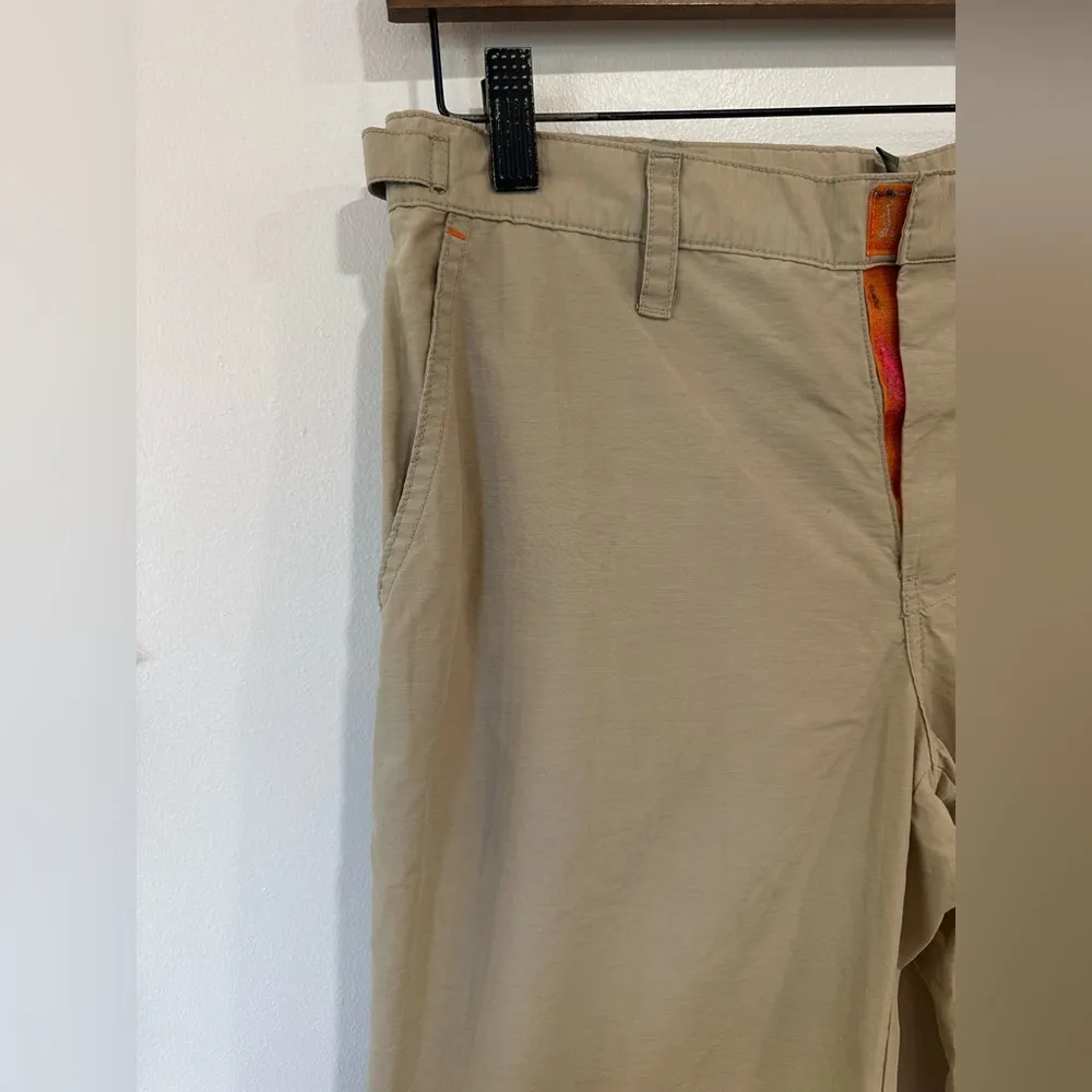 Vintage Abercrombie & Fitch Y2K Hiking Cargo Pants Women’s Size 4 Beige Flared - Image 2