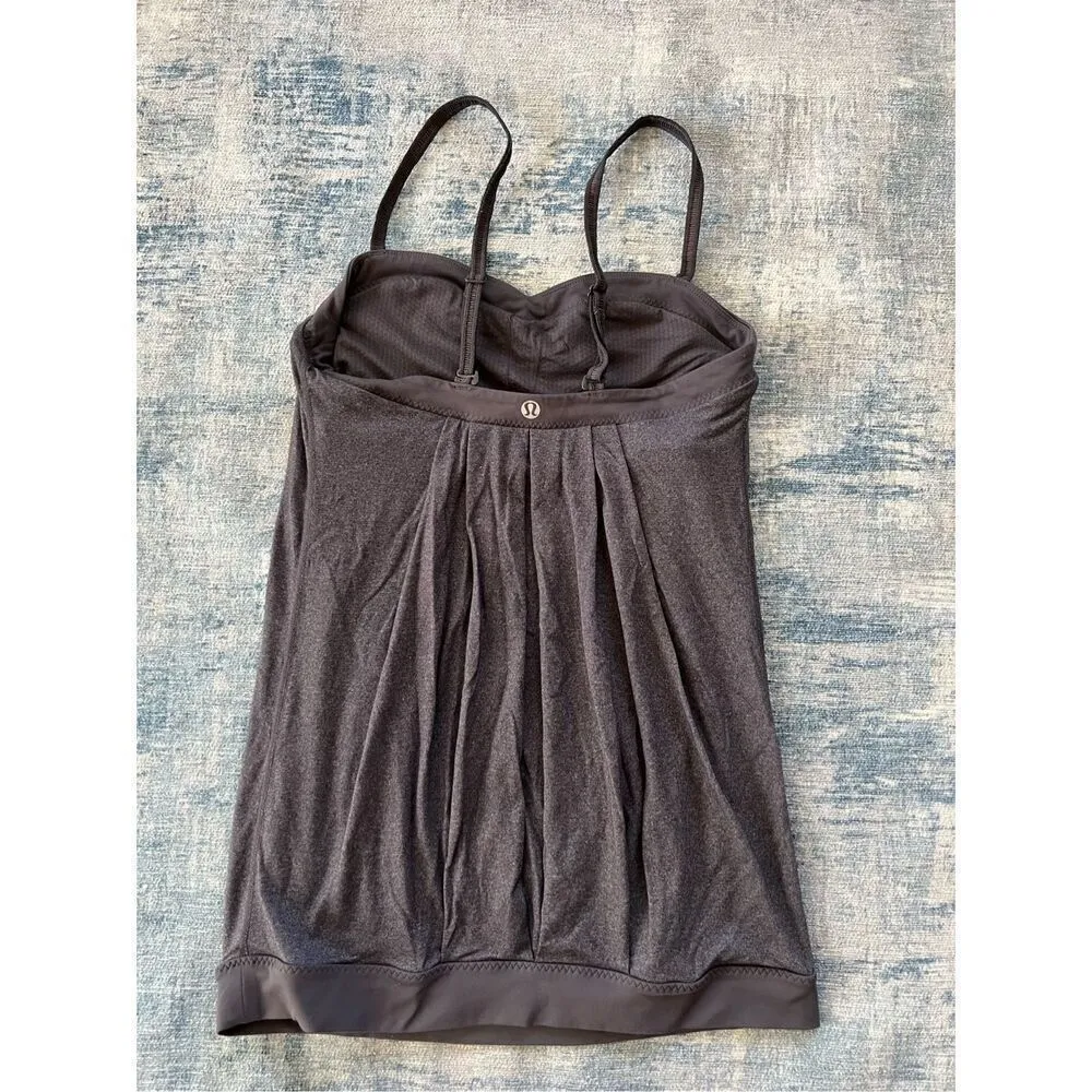 Lululemon Coal Gray Pure Focus Athletic Tank Top Size 4 - Image 7